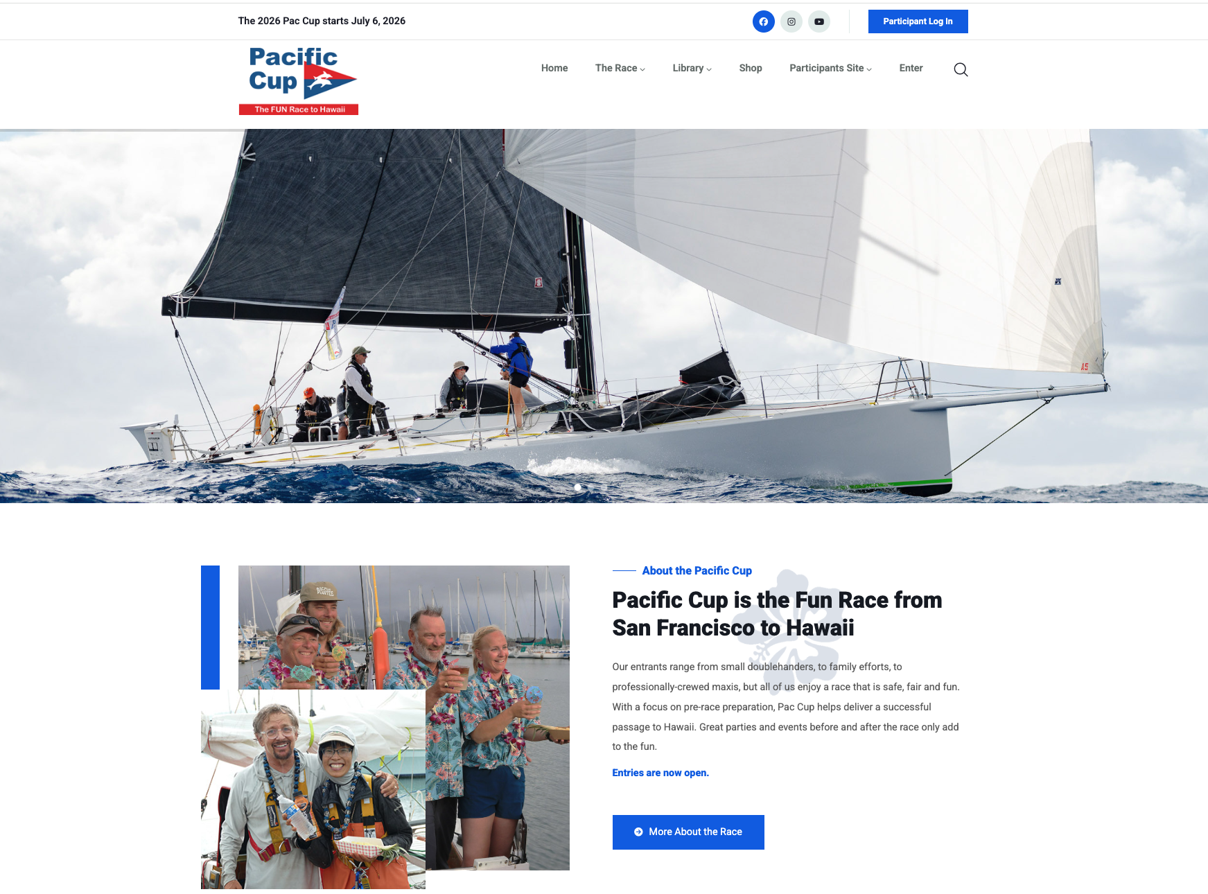 Pac Cup website screenshot