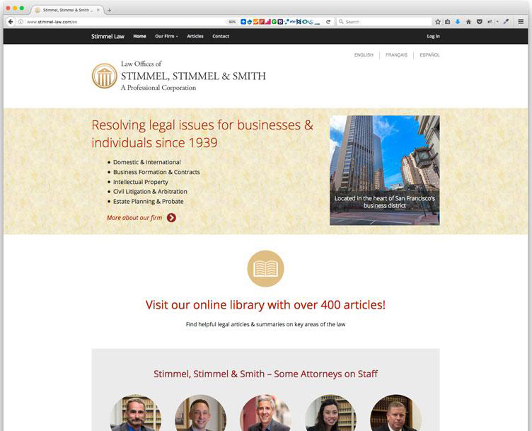 Stimmel site screenshot