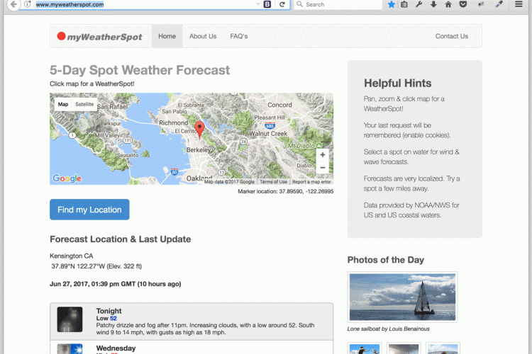 myWeatherSpot screenshot