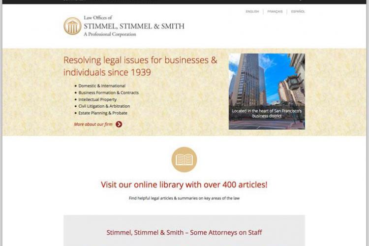 Stimmel site screenshot